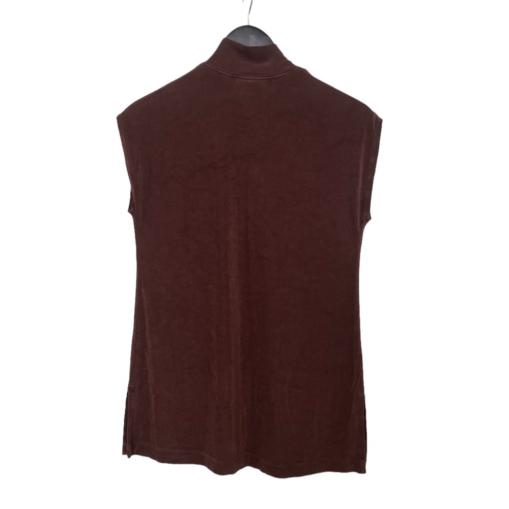 Cold water Creek Mockneck Cap Sleeve Shirt